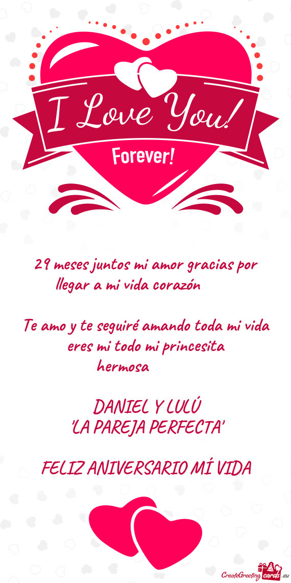 29 meses juntos mi amor gracias por llegar a mi vida corazón😘❤️
