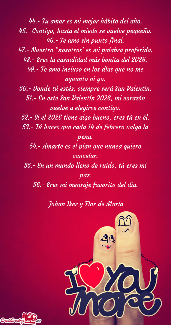 44.- Tu amor es mi mejor hábito del año
