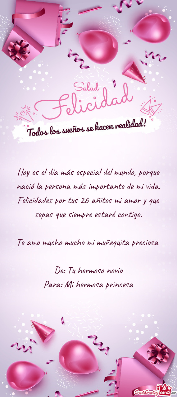 Ades por tus 26 añitos mi amor y que sepas que siempre estaré contigo
