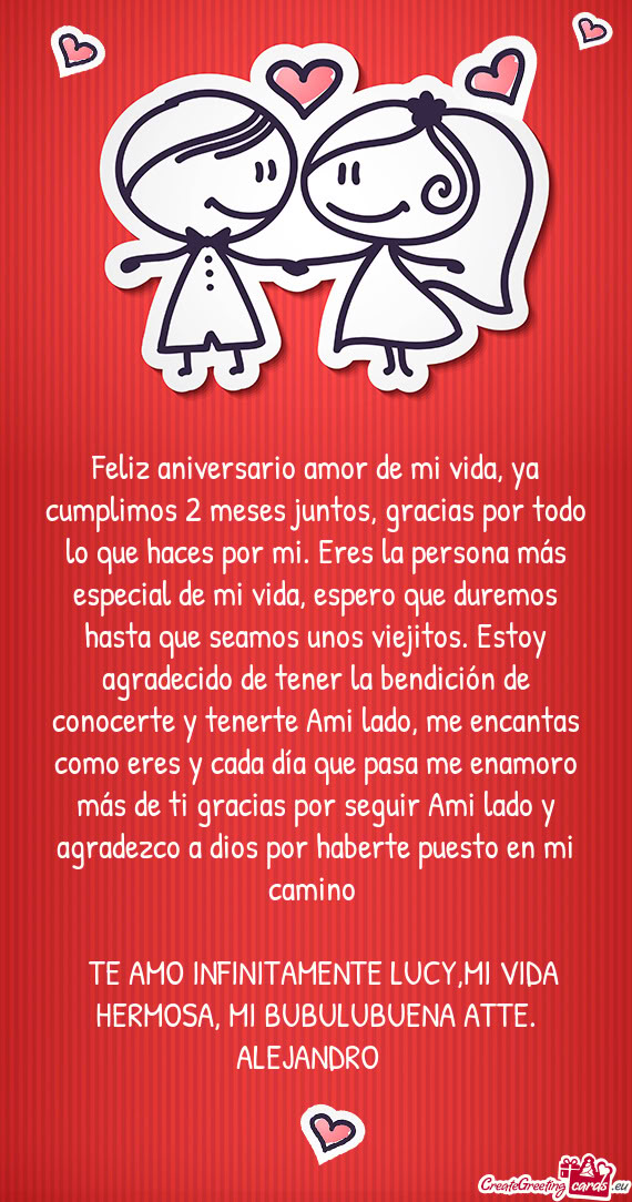 Agradecido de tener la bendición de conocerte y tenerte Ami lado, me encantas como eres y cada dí