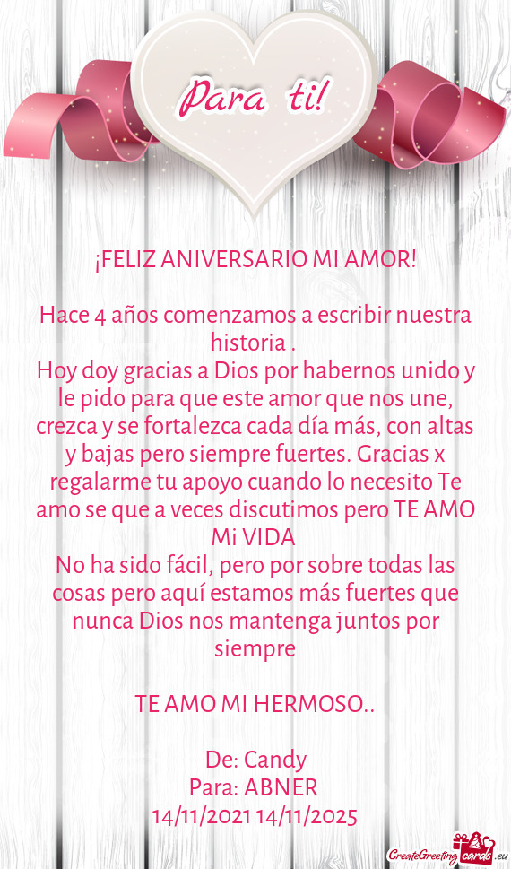 Alezca cada día más, con altas y bajas pero siempre fuertes. Gracias x regalarme tu apoyo cuando l