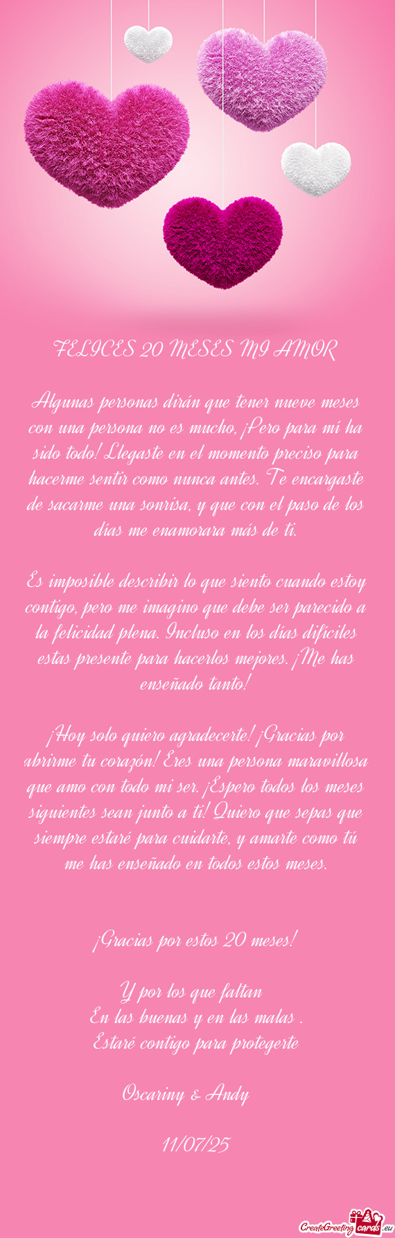 Algunas personas dirán que tener nueve meses con una persona no es mucho, ¡Pero para mí ha sido t