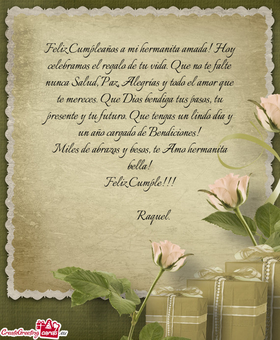 Alud, Paz, Alegrías y todo el amor que te mereces. Que Dios bendiga tus pasos, tu presente y tu fut