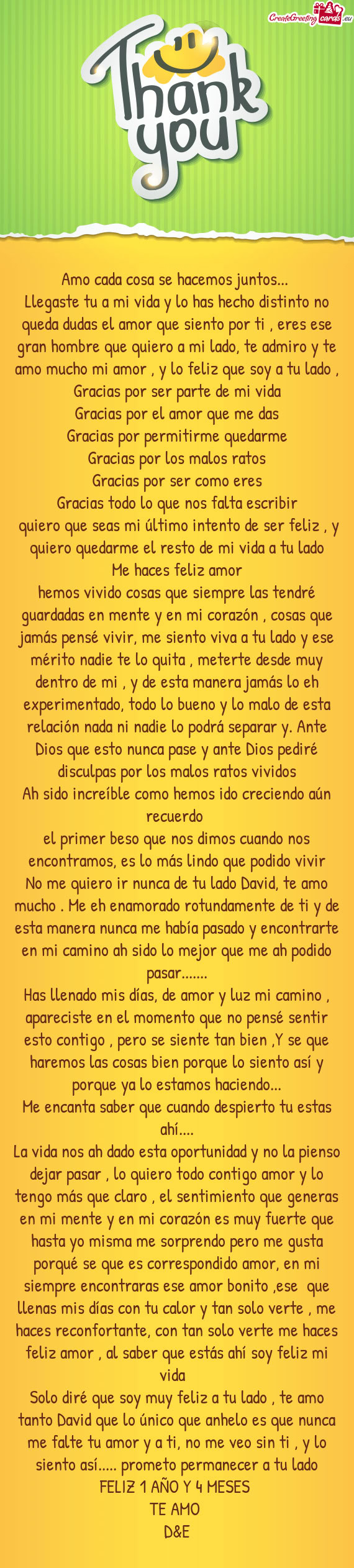 Amo cada cosa se hacemos juntos