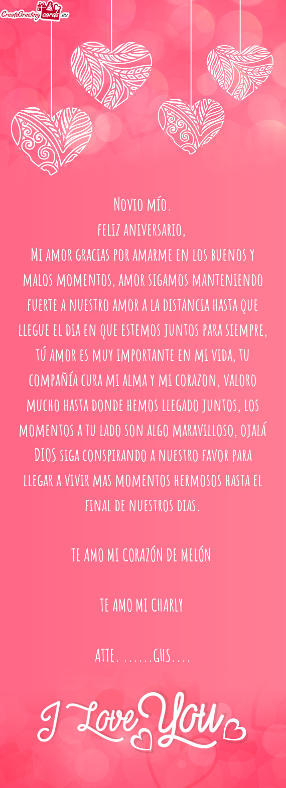 Amor a la distancia hasta que llegue el dia en que estemos juntos para siempre, tú amor es muy imp