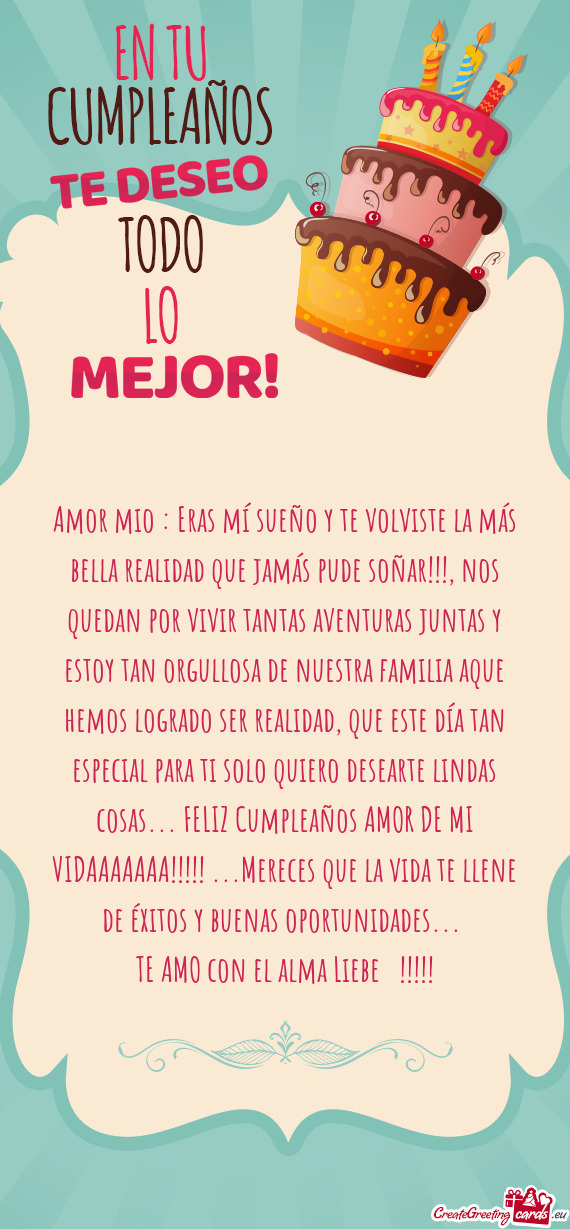 Amor mio : Eras mí sueño y te volviste la más bella realidad que jamás pude soñar!!!, nos queda