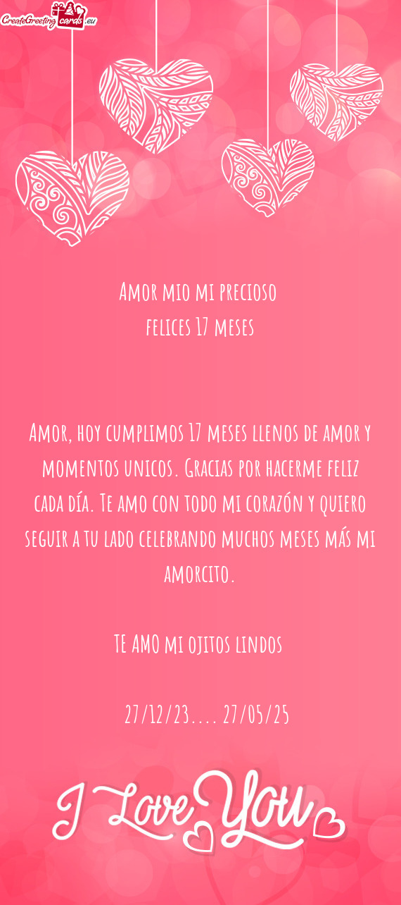 Amor mio mi precioso