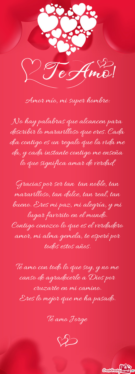 Amor mío, mi super hombre