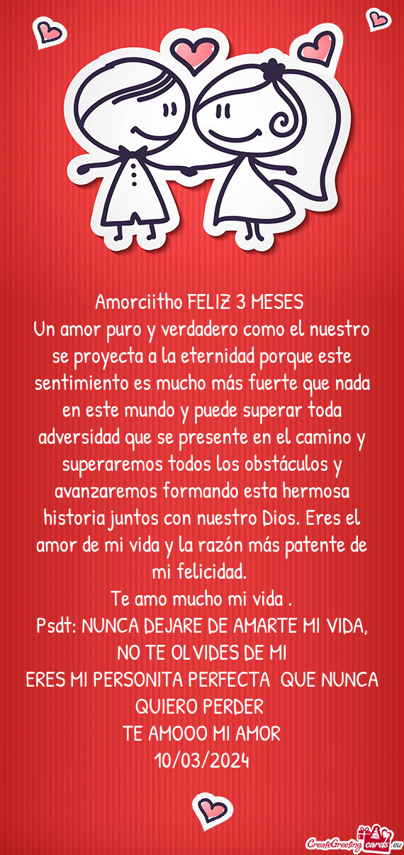 Amorciitho FELIZ 3 MESES