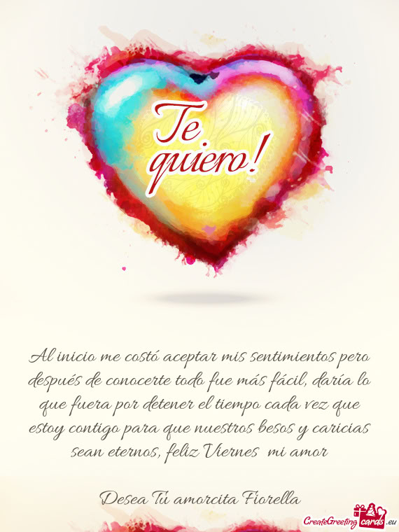 An eternos, feliz Viernes mi amor