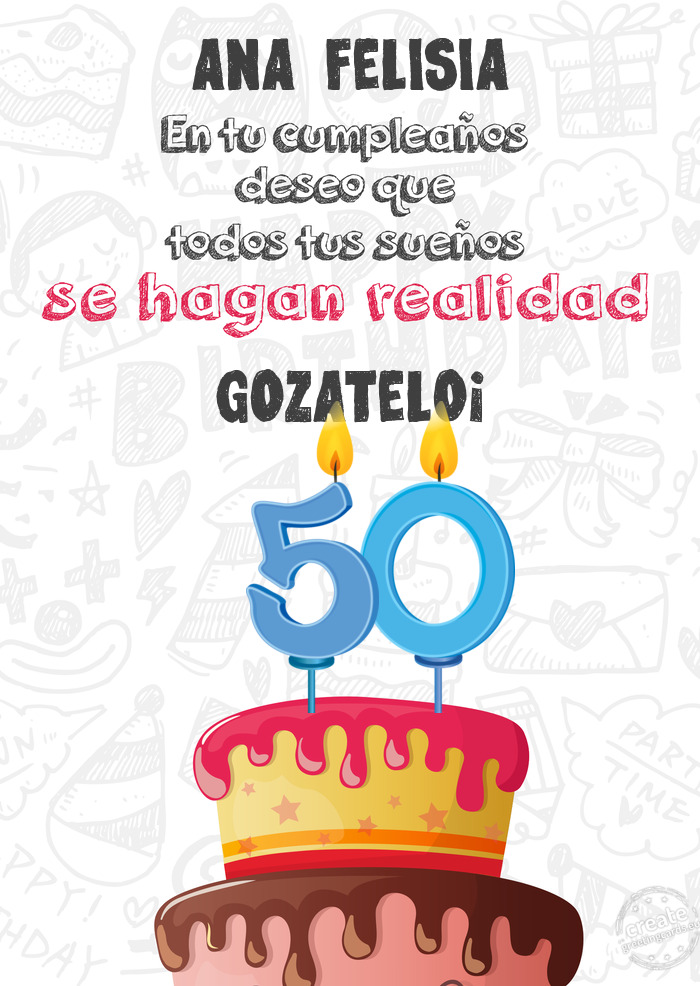 ANA FELISIA GOZATELO¡ 50