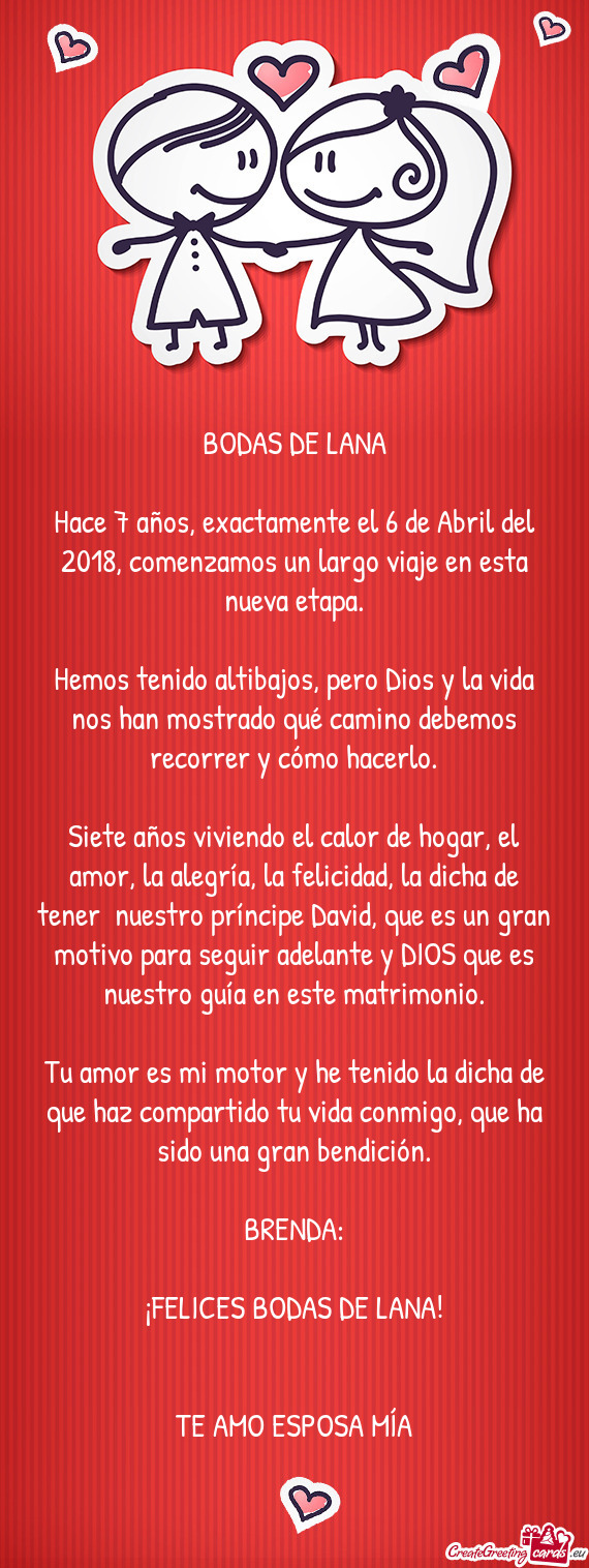 ❤ BODAS DE LANA ❤