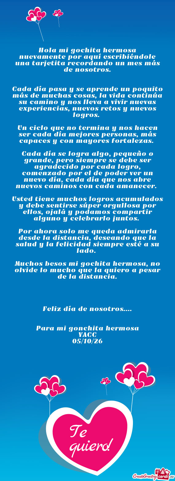 Cada día pasa y se aprende un poquito más de muchas cosas, la vida continúa su camino y nos lleva