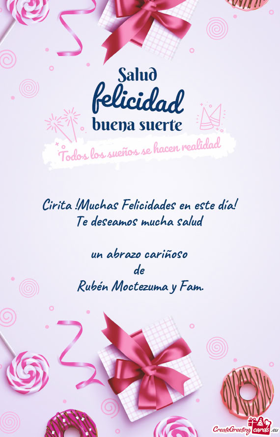Cirita !Muchas Felicidades en este día
