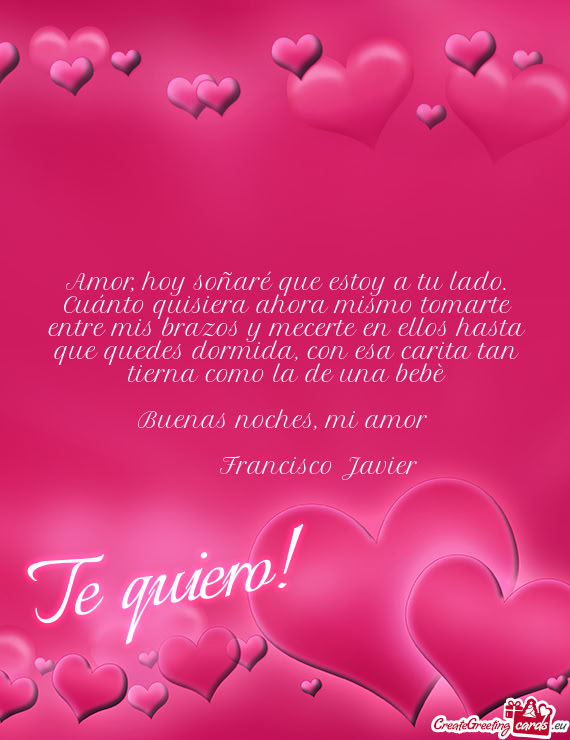 Con esa carita tan tierna como la de una bebè Buenas noches