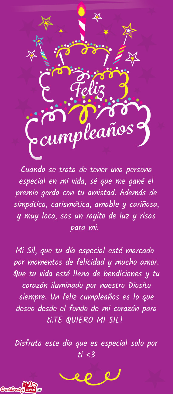 Cuando se trata de tener una persona especial en mi vida, sé que me gané el premio gordo con tu am