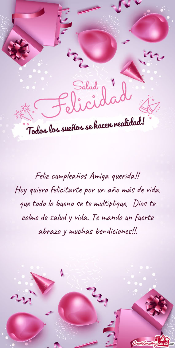 De salud y vida. Te mando un fuerte abrazo y muchas bendiciones