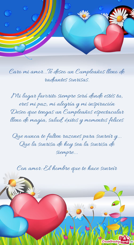 Deseo que tengas un Cumpleaños espectacular lleno de magia, salud, éxitos y momentos felices