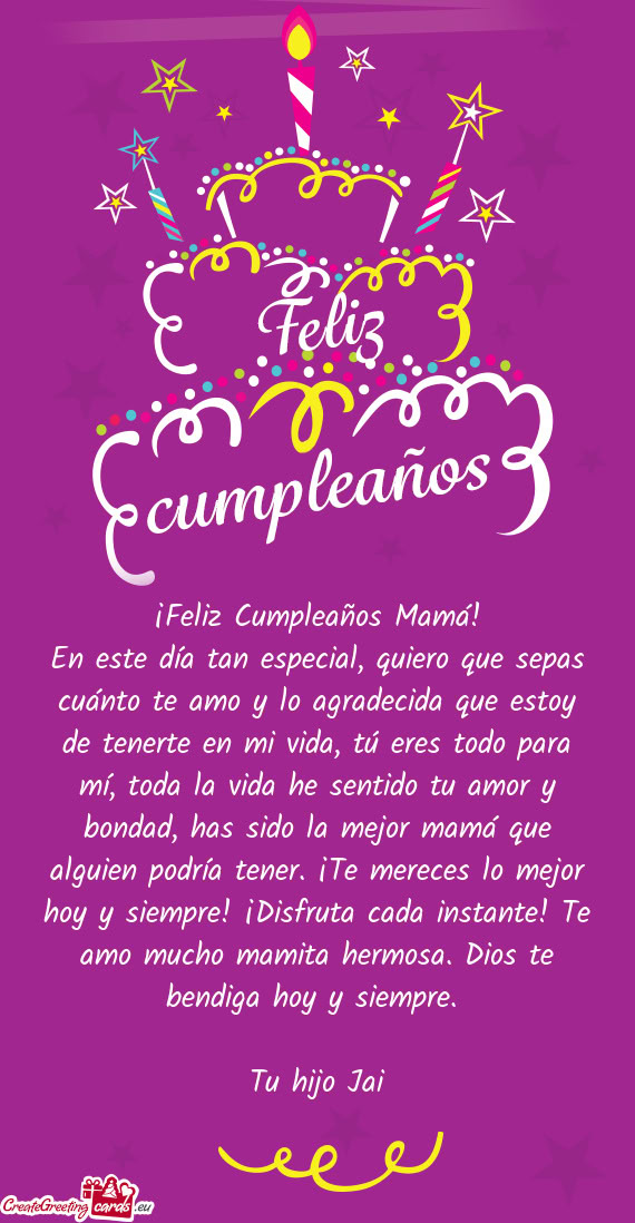 E alguien podría tener. ¡Te mereces lo mejor hoy y siempre! ¡Disfruta cada instante! Te amo mucho