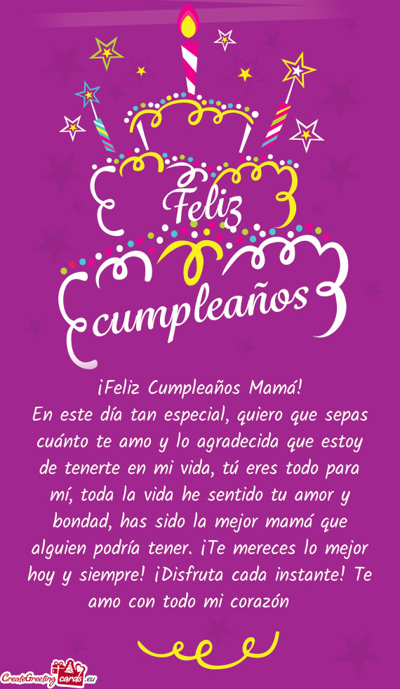 E alguien podría tener. ¡Te mereces lo mejor hoy y siempre! ¡Disfruta cada instante! Te amo con t