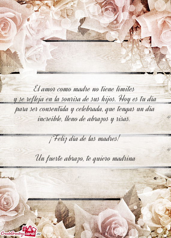 El amor como madre no tiene límites