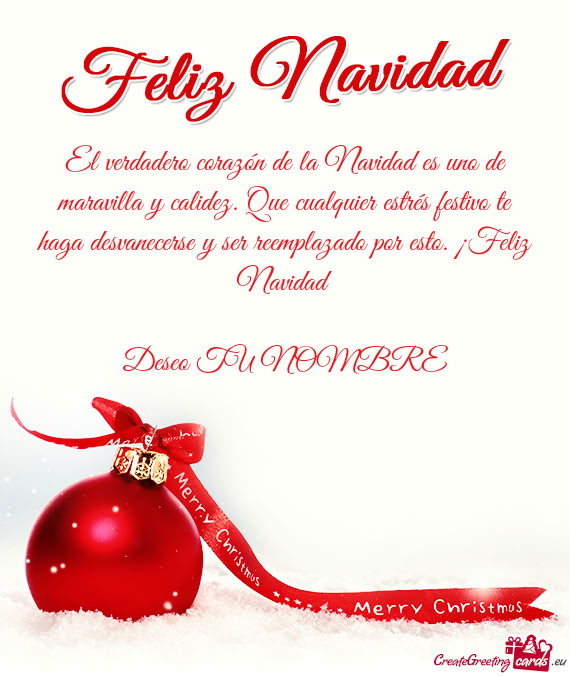 El verdadero corazón de la Navidad es uno de maravilla y calidez. Que cualquier estrés festivo te