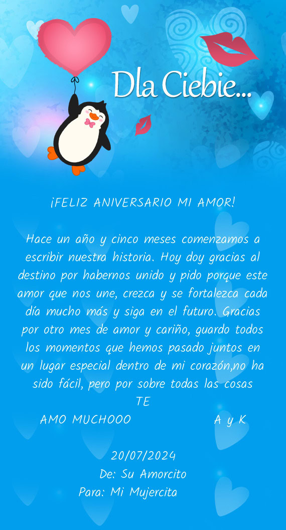 En el futuro. Gracias por otro mes de amor y cariño, guardo todos los momentos que hemos pasado ju