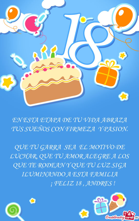 EN ESTA ETAPA DE TU VIDA ABRAZA TUS SUEÑOS CON FIRMEZA Y PASION