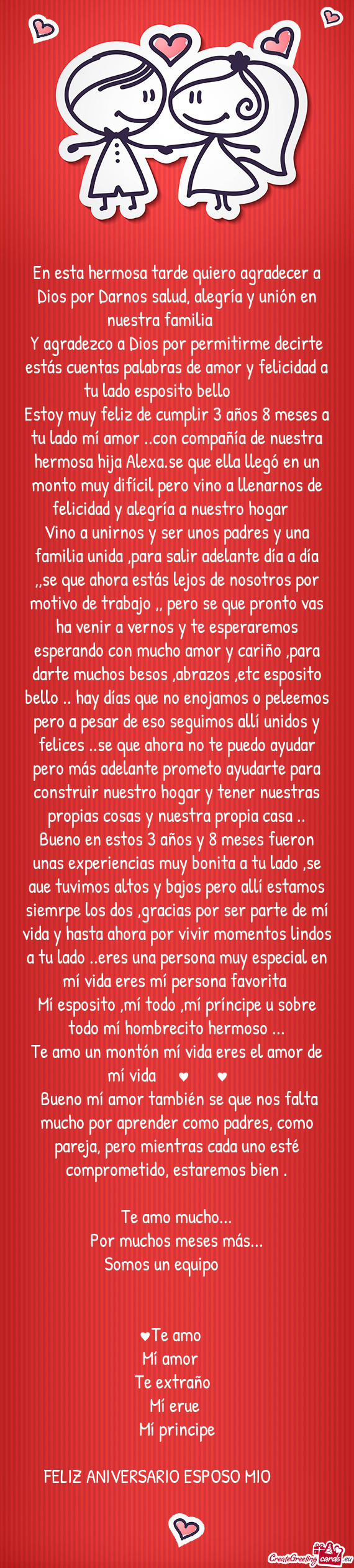 En esta hermosa tarde quiero agradecer a Dios por Darnos salud, alegría y unión en nuestra familia