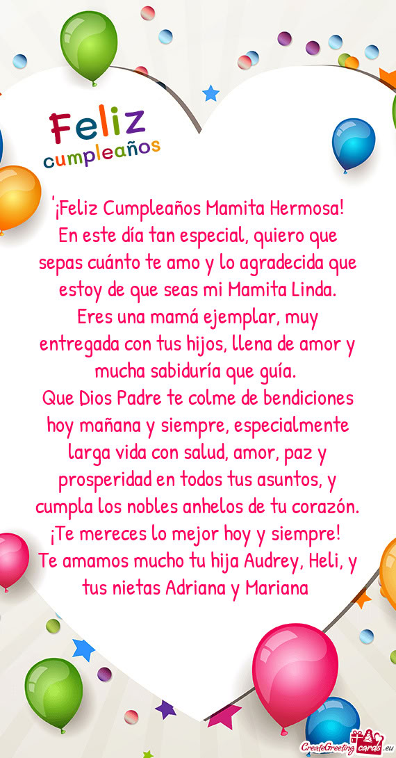 En este día tan especial, quiero que sepas cuánto te amo y lo agradecida que estoy de que seas mi