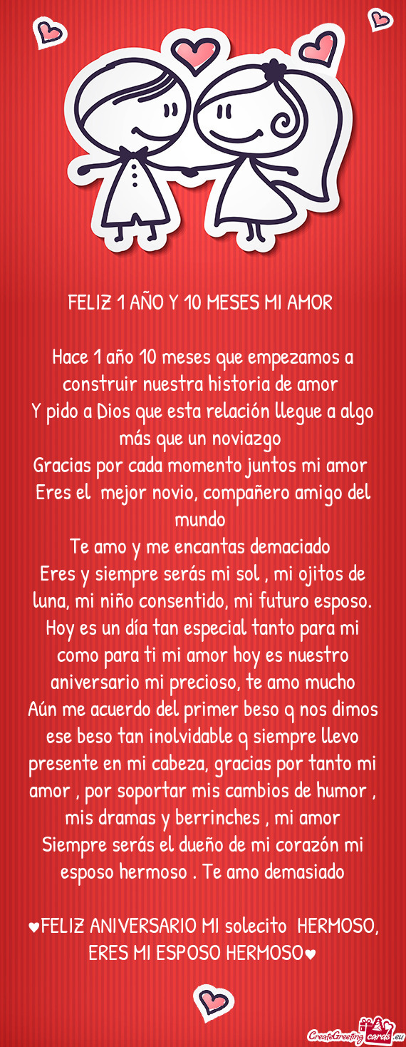 Eres el mejor novio, compañero amigo del mundo