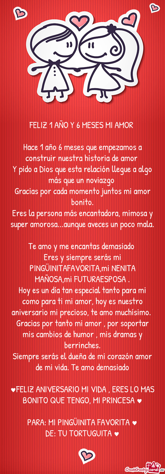 Eres la persona más encantadora, mimosa y super amorosa...aunque aveces un poco mala. 😂