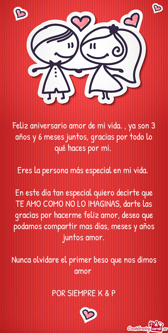 Eres la persona más especial en mi vida