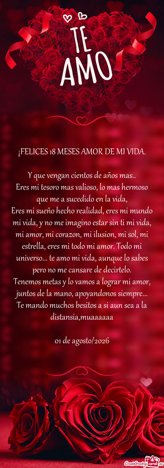 Eres mi tesoro mas valioso, lo mas hermoso que me a sucedido en la vida