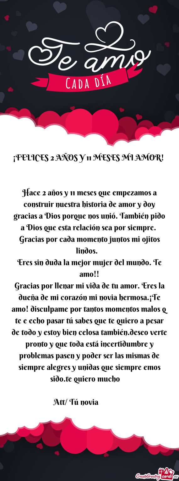 Eres sin duda la mejor mujer del mundo. Te amo