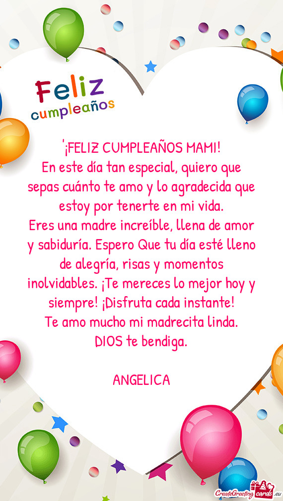 Eres una madre increíble, llena de amor y sabiduría. Espero Que tu día esté lleno de alegría, r