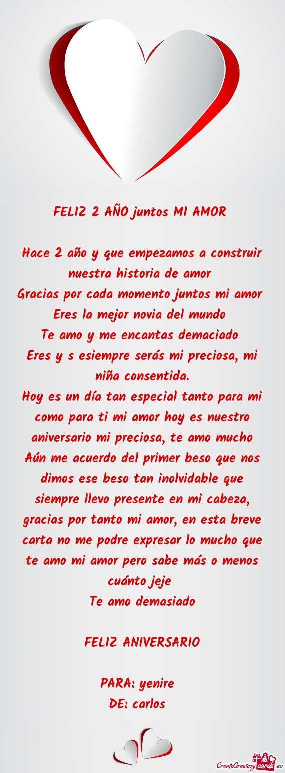 Eres y s esiempre serás mi preciosa, mi niña consentida