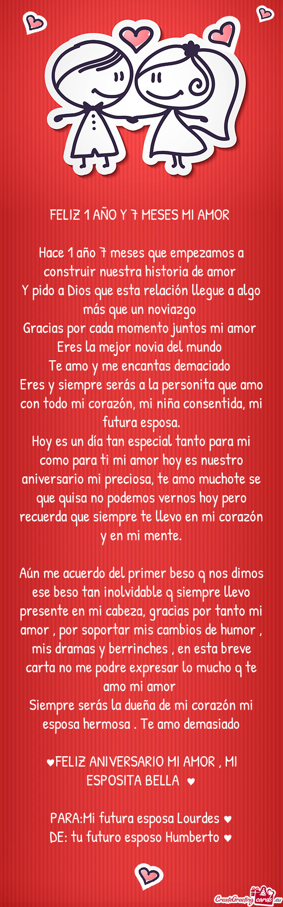 Eres y siempre serás a la personita que amo con todo mi corazón, mi niña consentida, mi futura es