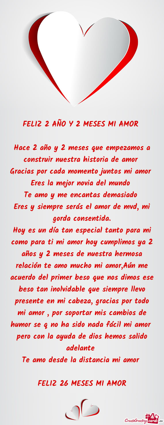 Eres y siempre serás el amor de mvd, mi gorda consentida