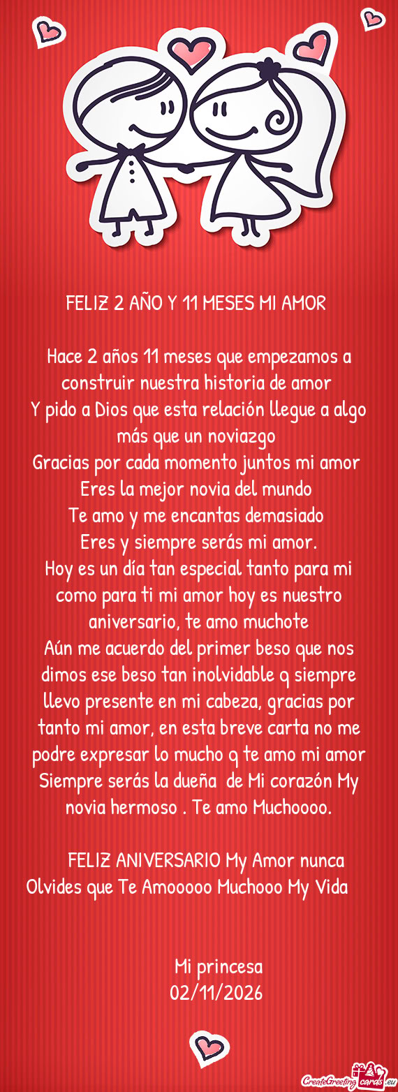 Eres y siempre serás mi amor