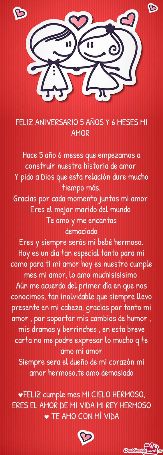 Eres y siempre serás mi bebé hermoso