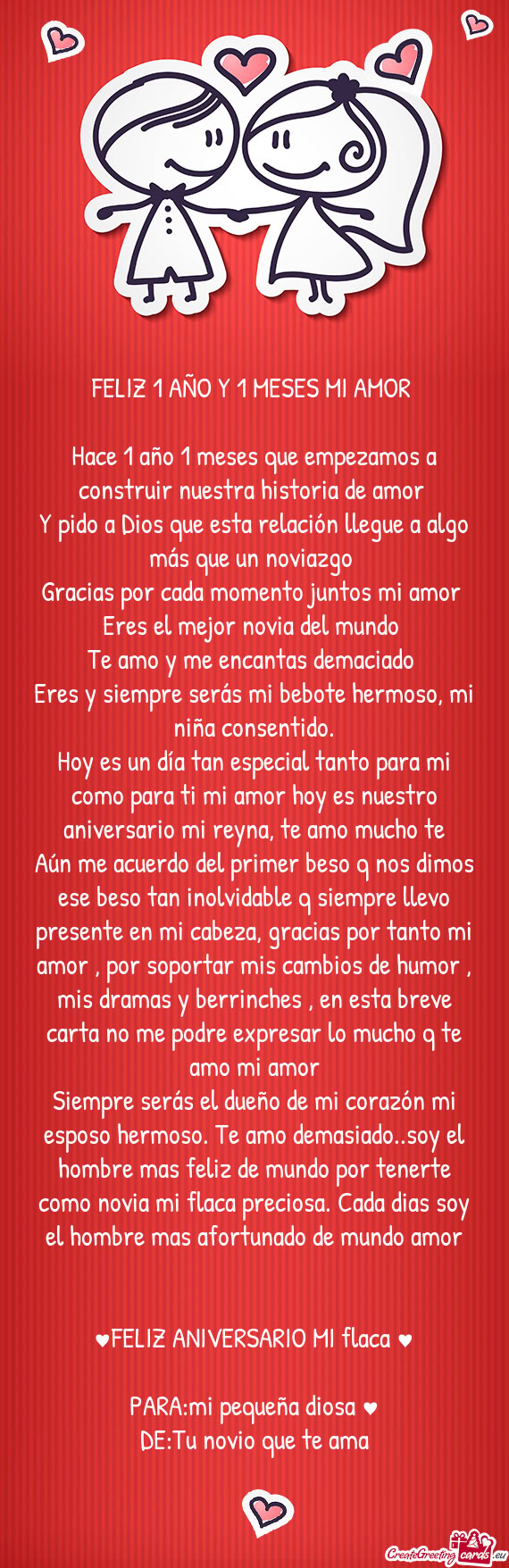 Eres y siempre serás mi bebote hermoso, mi niña consentido