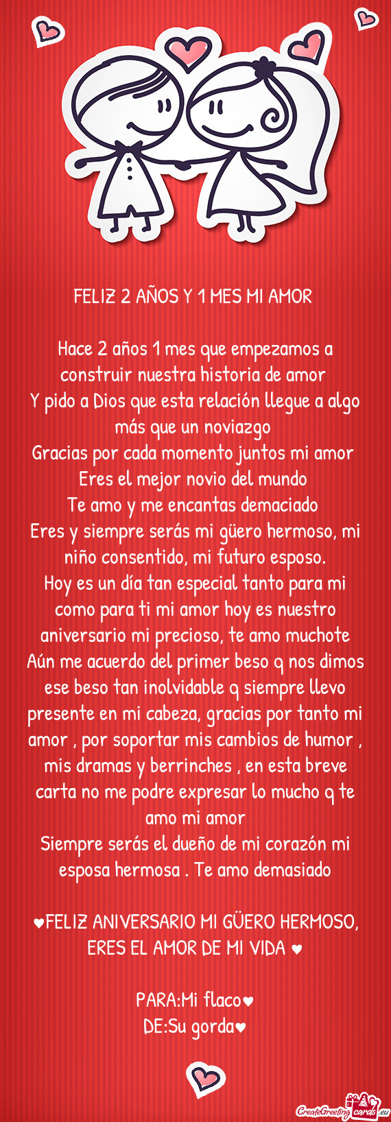 Eres y siempre serás mi güero hermoso, mi niño consentido, mi futuro esposo