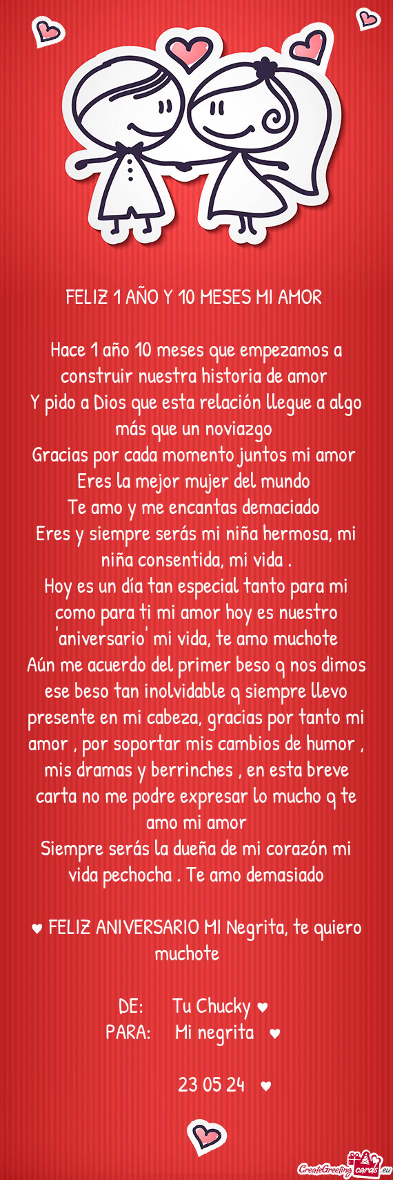 Eres y siempre serás mi niña hermosa, mi niña consentida, mi vida