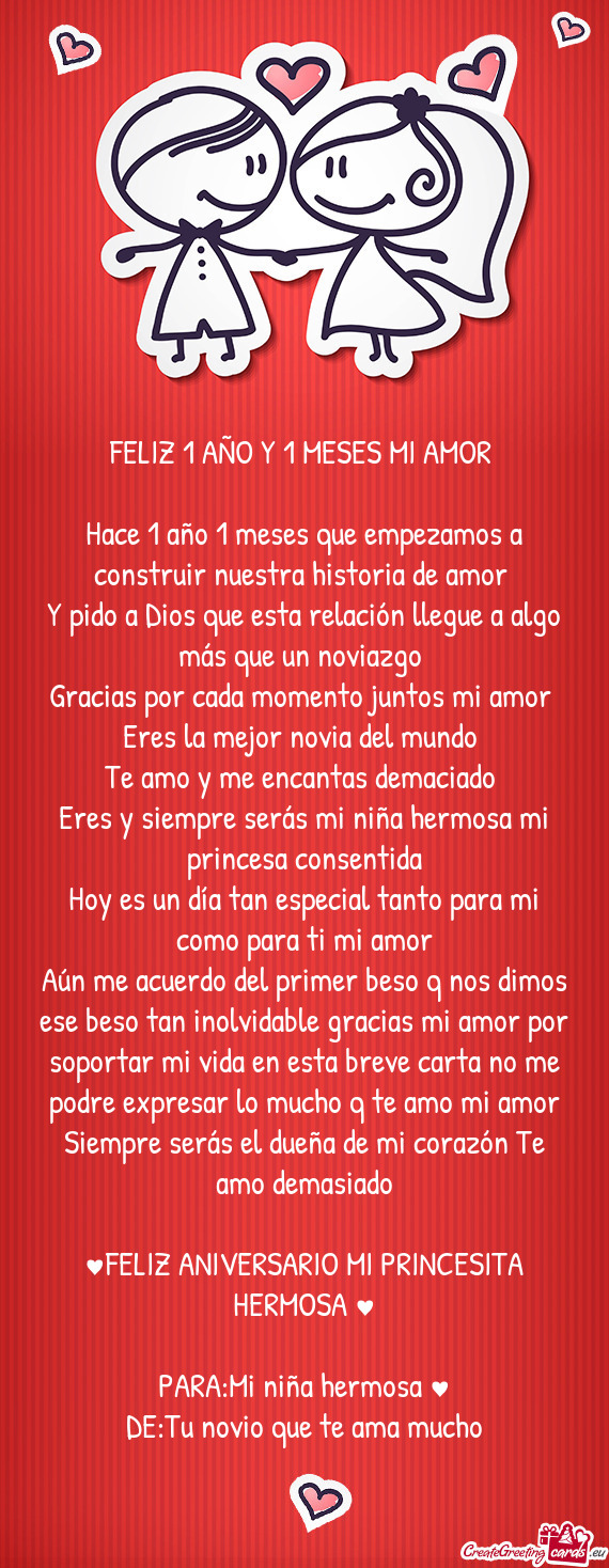 Eres y siempre serás mi niña hermosa mi princesa consentida