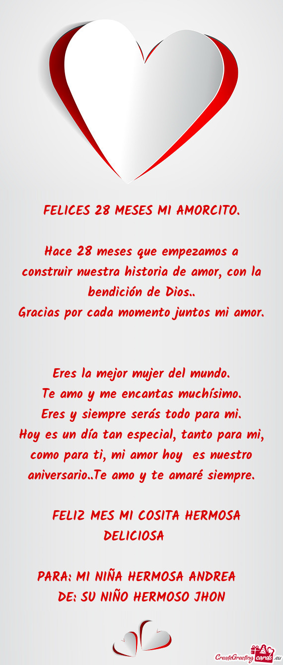 Eres y siempre serás todo para mi