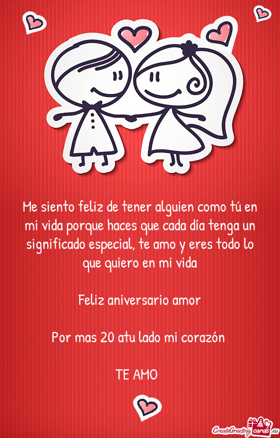 Especial, te amo y eres todo lo que quiero en mi vida