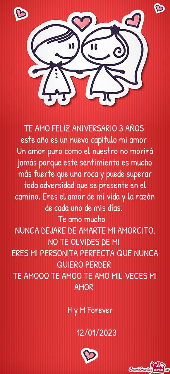 Este año es un nuevo capitulo mi amor