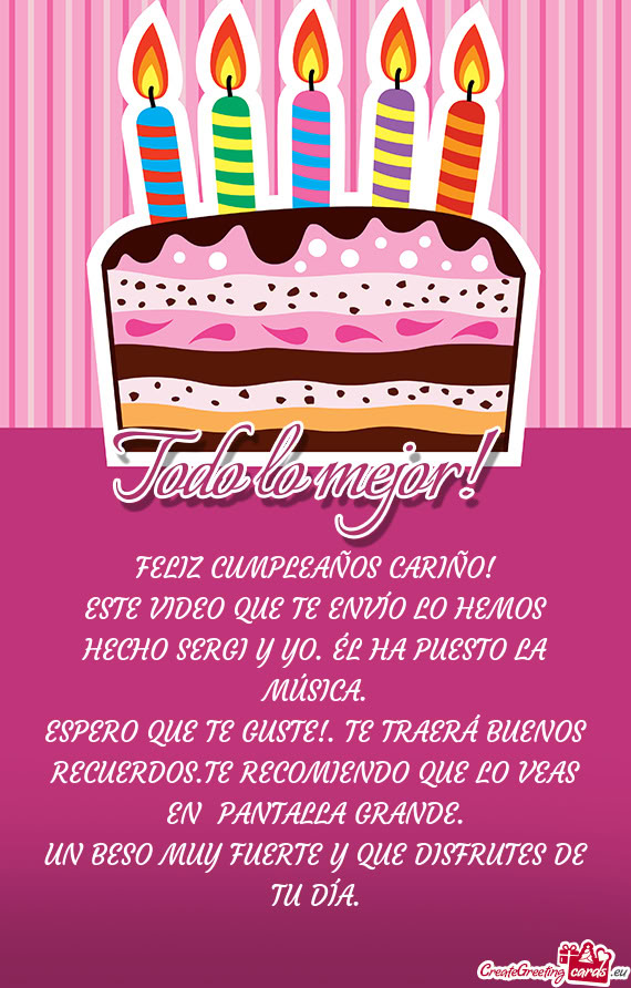 ESTE VIDEO QUE TE ENVÍO LO HEMOS HECHO SERGI Y YO. ÉL HA PUESTO LA MÚSICA