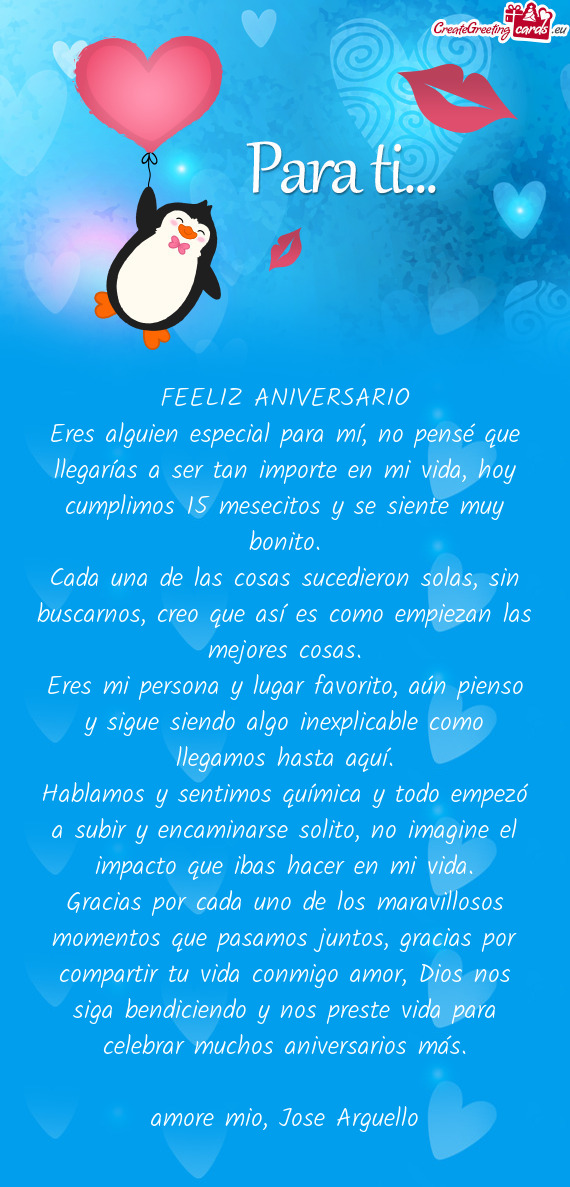 FEELIZ ANIVERSARIO